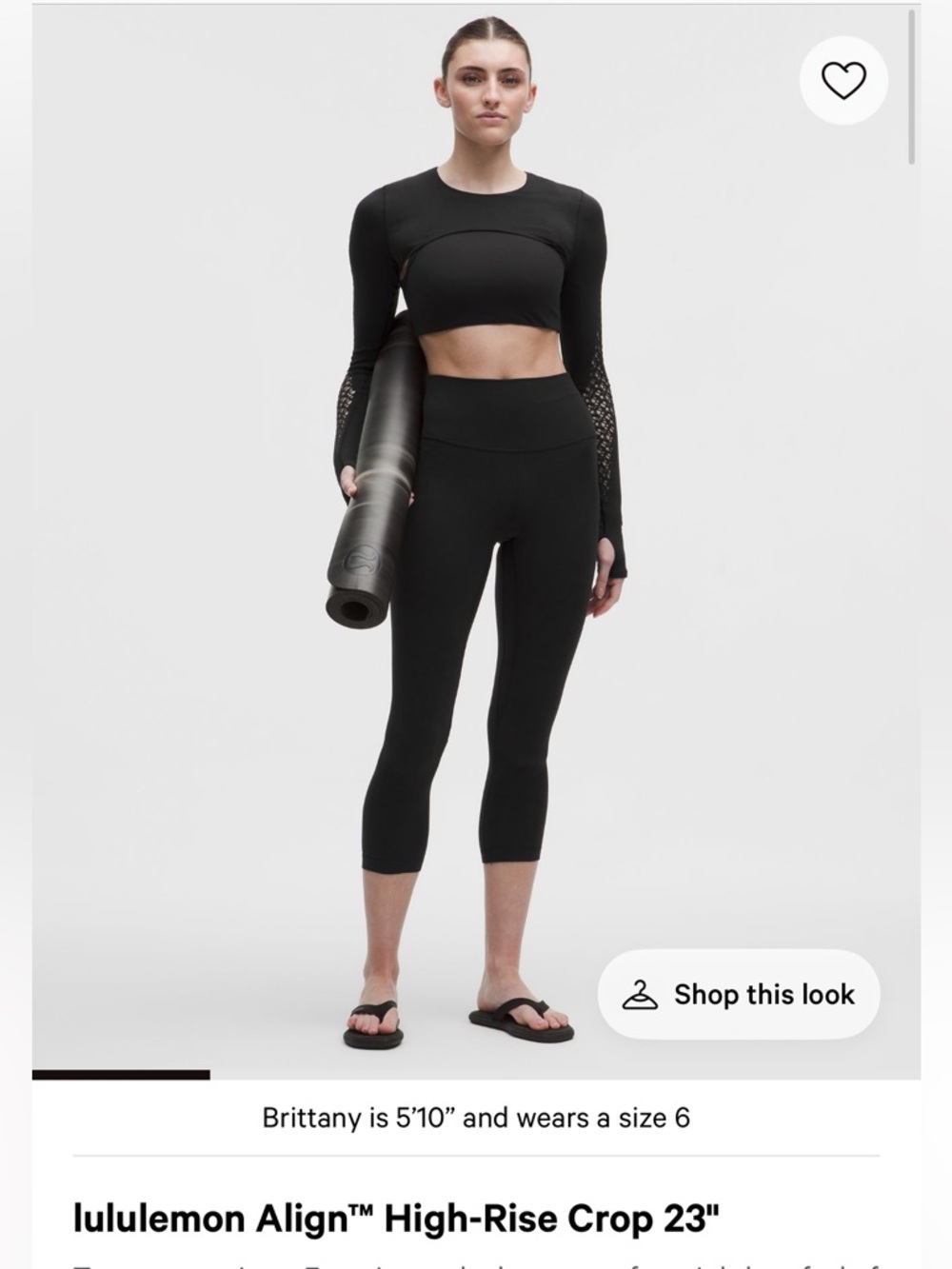 lululemon athletica Black High-Rise Crop Leggings